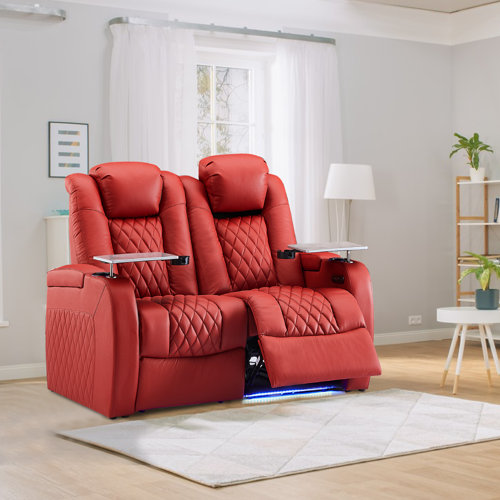 Latitude Run® 58'' Upholstered Reclining Loveseat Wayfair